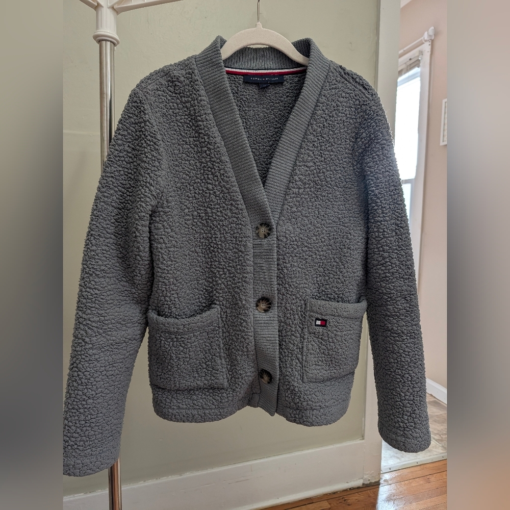 Tommy Hilfiger Charcoal Button-Up Cardigan